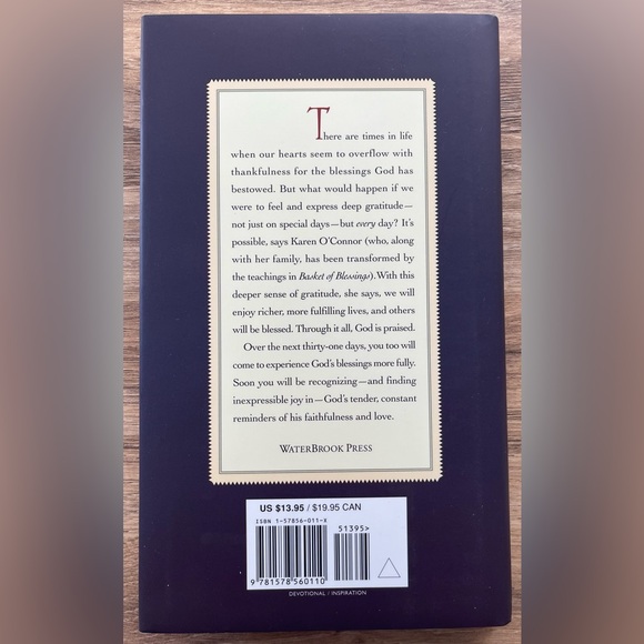 BASKET OF BLESSINGS Book 31 Days to a More Grateful Heart by Karen O’Connor NEW - Picture 2 of 4